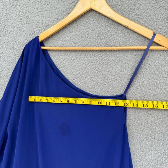 BCBGMaxAzria Alana Side Drape Dress Orient Blue Sleeveless Pullover Size XS - Picture 10 of 12